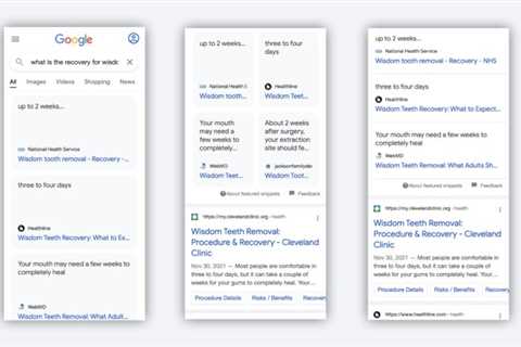 Google testing new featured snippet layouts