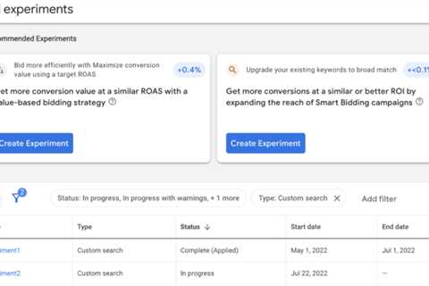 Google Ad recommendations can now be applied as experiments