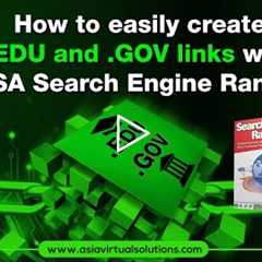 How to use GSA Search Engine ranker to easily create only  edu and  gov links