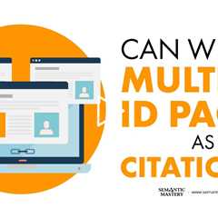 Can We Use Multiple ID Pages As Citations?