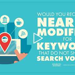 Would You Recommend Near Me Modifiers For Keywords That Do Not Show Any Search Volume?